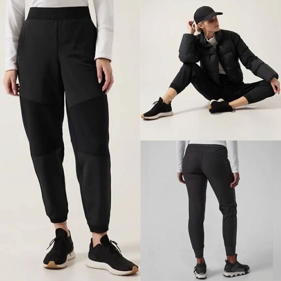 Athleta NWT Get Set Hybrid Jogger black size large - Picture 1 of 7